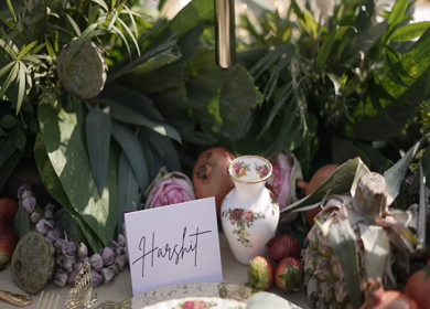 A Slow Motion Shot of an Indian Wedding Venue Decoration in India