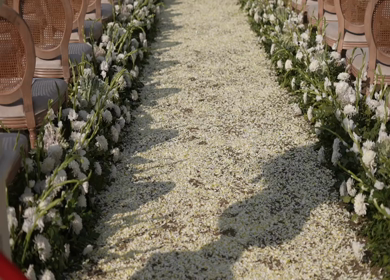 A Slow Motion Shot of an Indian Wedding Venue Decoration in India