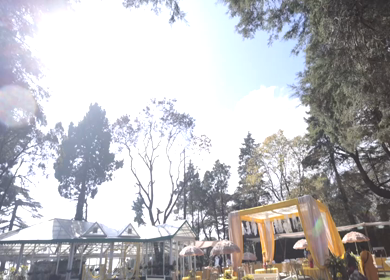 A Slow Motion Shot of an Indian Wedding Venue Decoration at Mussoorie,Uttarakhand in India