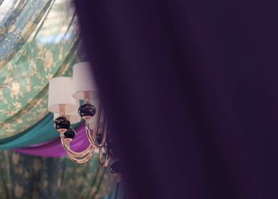 A Slow Motion Shot of an Indian Wedding Venue Decoration at Mussoorie,Uttarakhand in India