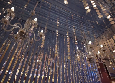 A Slow Motion Shot of an Indian Wedding Venue Decoration in India