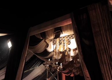 A Slow Motion Shot of an Indian Wedding Venue Decoration in India
