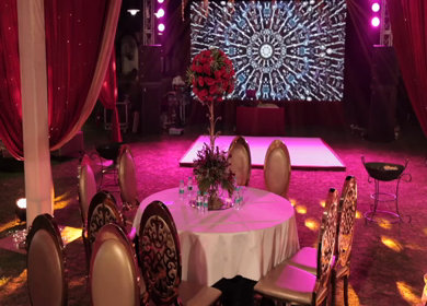 9th February, 2024 : A Slow Motion Shot of an Indian Wedding Venue Decoration in India