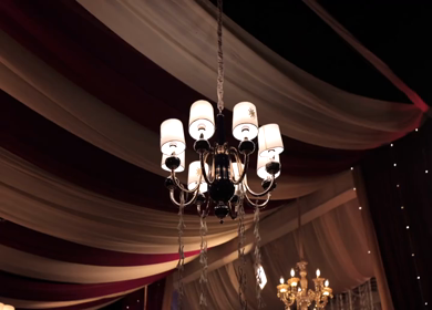 A Slow Motion Shot of an Indian Wedding Venue Decoration in India