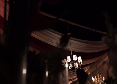 A Slow Motion Shot of an Indian Wedding Venue Decoration in India