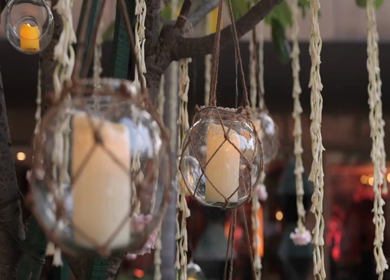 A Slow Motion Shot of an Indian Wedding Venue Decoration in India