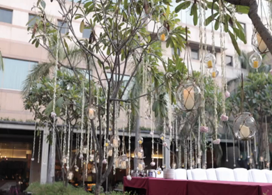 9th February, 2024 : A Slow Motion Shot of an Indian Wedding Venue Decoration in India