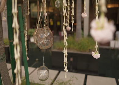 A Slow Motion Shot of an Indian Wedding Venue Decoration in India