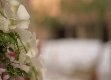 A Slow Motion Shot of an Indian Wedding Venue Decoration in India