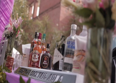 5th January 2025 : A slow motion shot of a bar at an Indian wedding in New Delhi, India