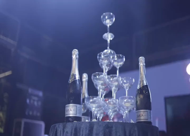 5th January 2025 : A slow motion shot of a bar at an Indian wedding in New Delhi, India