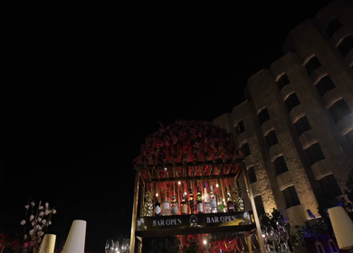 5th January 2025 : A slow motion shot of a bar at an Indian wedding in New Delhi, India