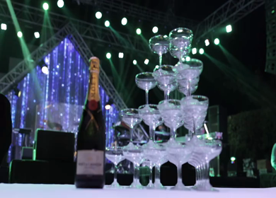 5th January 2025 : A slow motion shot of a bar at an Indian wedding in New Delhi, India