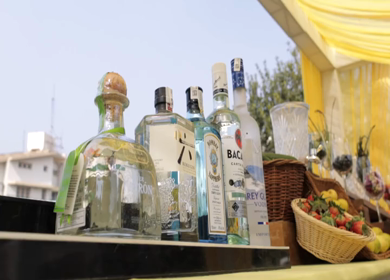 5th January 2025 : A slow motion shot of a bar at an Indian wedding in New Delhi, India