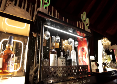 5th January 2025 : A slow motion shot of a bar at an Indian wedding in New Delhi, India