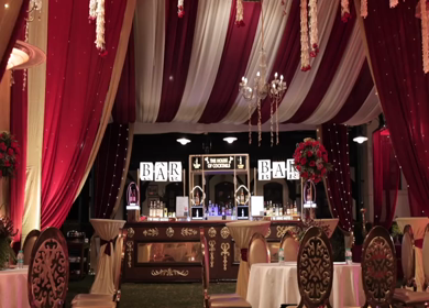 5th January 2025 : A slow motion shot of a bar at an Indian wedding in New Delhi, India