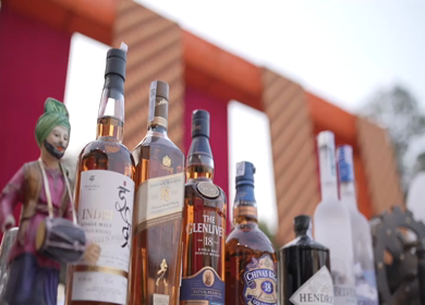 5th January 2025 : A slow motion shot of a bar at an Indian wedding in New Delhi, India