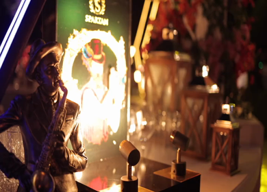 5th January 2025 : A slow motion shot of a bar at an Indian wedding in New Delhi, India