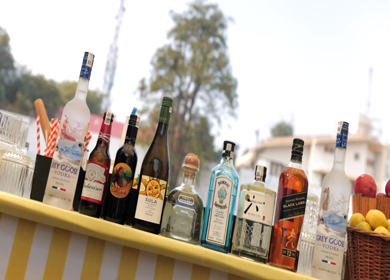 5th January 2025 : A slow motion shot of a bar at an Indian wedding in New Delhi, India