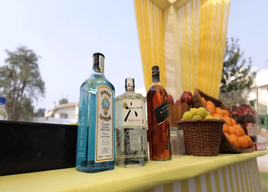 5th January 2025 : A slow motion shot of a bar at an Indian wedding in New Delhi, India