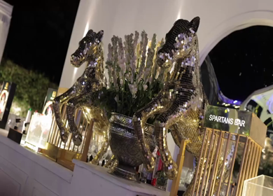 5th January 2025 : A slow motion shot of a bar at an Indian wedding in New Delhi, India