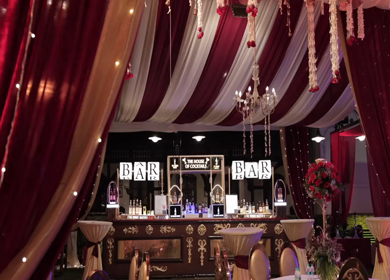 5th January 2025 : A slow motion shot of a bar at an Indian wedding in New Delhi, India