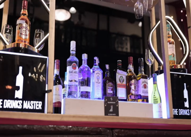 5th January 2025 : A slow motion shot of a bar at an Indian wedding in New Delhi, India