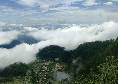 A beautiful timelapse shot of the Khurpatal Lake in the morning at Uttarakhand, India