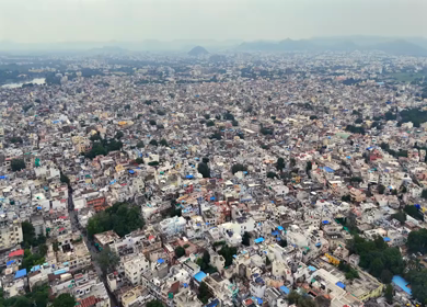 Aerial Drone View of Udaipur City, Rajasthan, India