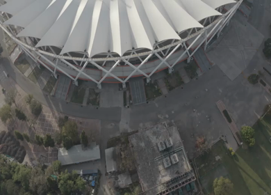 An Aerial Shot of Cricket Stadium at New Delhi,India