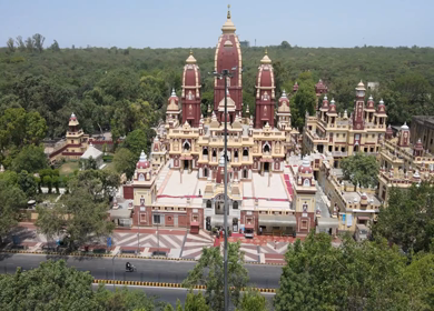 An Aerial Shot of Birla Mandir at New Delhi in India