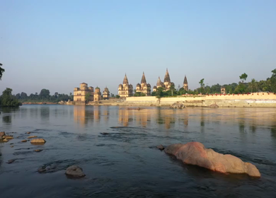 An Aerial Shot of The Royal Chhatris at Orchha, Madhya Pradesh, India