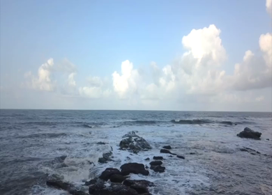 An Aerial Shot of a beach at Mumbai,India