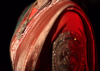 A Slow motion Shot of an Indian Bride showing her Bridal Jewellery at her Indian Wedding in India