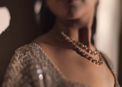 A Slow Motion Shot of an Indian Bride showing her Bridal Jewellery at her Indian Wedding in India