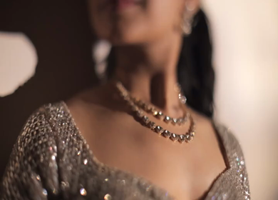A Slow Motion Shot of an Indian Bride showing her Bridal Jewellery at her Indian Wedding in India