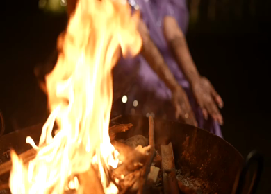 A Shot of Indian Bride showing Mehndi in her Hands at her Indian Wedding in New Delhi, India