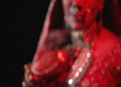 A Shot of an Indian Bride showing her Bridal Jewellery 