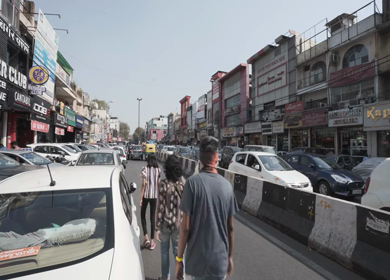 4th April 2021: Shot of people at Central Market during Covid-19 at New Delhi,India