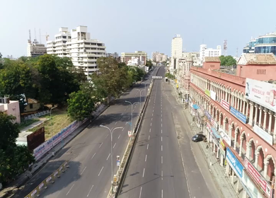 8th May,2020: An aerial shot of Anna Flyover during the COVID-19 lockdown in Chennai, India