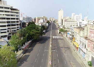 8th May,2020: An aerial shot of Anna Flyover during the COVID-19 lockdown in Chennai, India