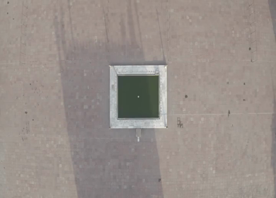An aerial shot of Jama Masjid, Chandni Chowk during the COVID-19 