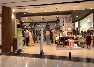 1st November 2020: A static shot of shoppers Mall of India during pandemic in Noida,NCR,India