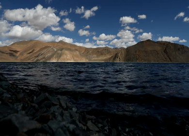 A shot of the beautiful Pangong Lake at Leh Ladakh in India