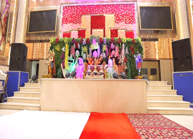 A shot of an Indian Wedding where rituals are being performed in India