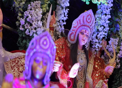 A shot of an Indian Wedding where rituals are being performed in India