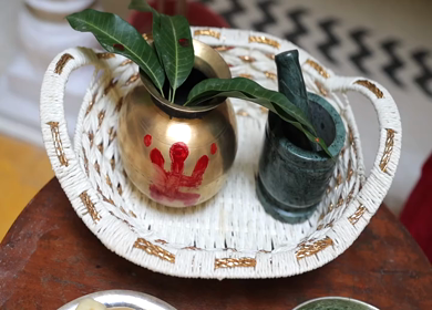 A shot of an Indian Wedding where rituals are being performed in India