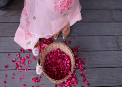 A shot of an Indian Wedding where rituals are being performed in India