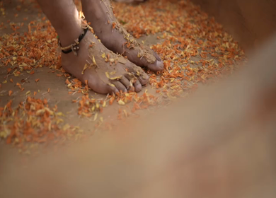 A shot of an Indian Wedding where rituals are being performed in India