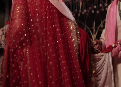 A shot of an Indian Wedding where rituals are being performed in India